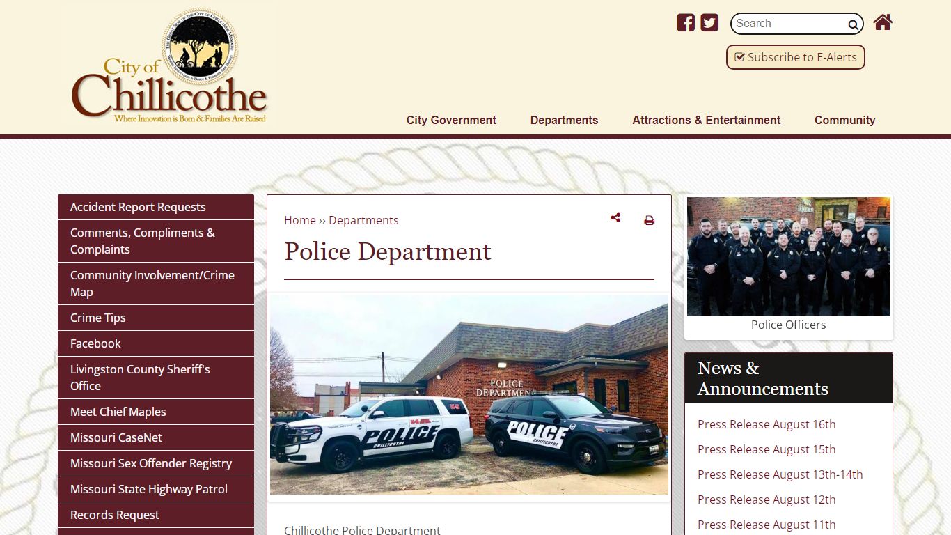 Police Department | Chillicothe, MO